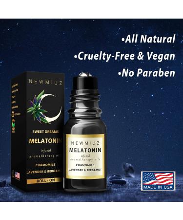 Melatonin Deep Sleep Essential Oil Roll On - Calming Aromatherapy Stick with Lavender Bergamot & Frankincense | Anti-Stress Relaxation Gift for Women - Perfect Stocking Stuffer - Buy Online on GoSupps.com