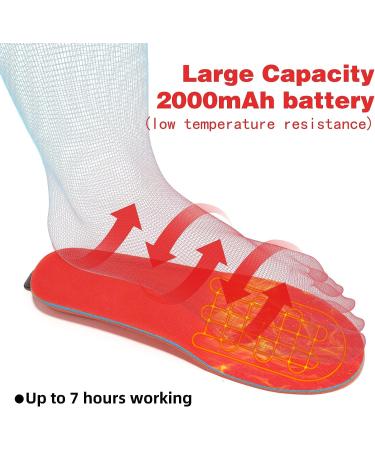 Riomza Rechargeable Heated Insoles - USB Electric Foot Warmer Inserts for Winter Boots - Remote Control, Accurate Temperature (M Red) - Buy Online on GoSupps.com