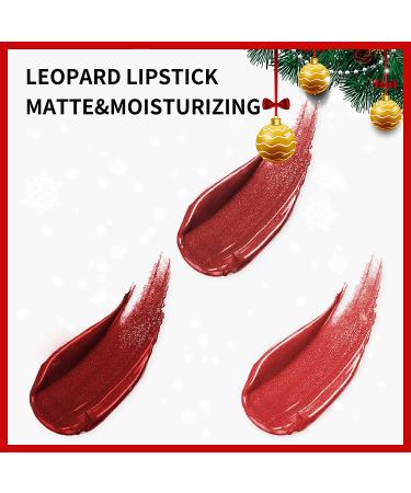 Erinde Leopard Matte Lipstick Set - Long-Lasting, Non-Stick, Waterproof Lip Color Sensational - Perfect Gift for Mother, Wife, Sister, Grandma & Friends - Buy Online on GoSupps.com