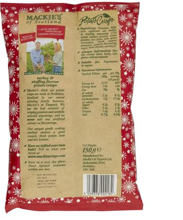 Mackie's of Scotland Turkey and Stuffing Potato Crisps 150g (Pack of 12) - Buy Online on GoSupps.com