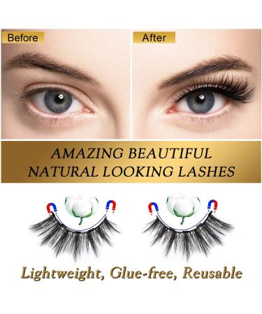 Duoerla Magnetic Eyelashes & Eyeliner Kit - 10 Pairs 3D Medium Lashes with Applicator - Waterproof & Long Lasting - Reusable Lightweight Fake Eyelashes Magnetized - Natural Look - Buy Online on GoSupps.com