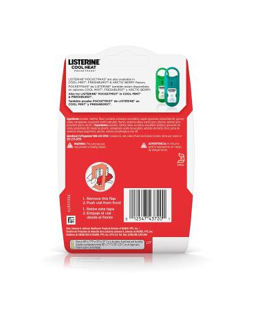 Listerine Cool Heat Pocketpaks Breath Strips 72-Strips, 3-Pack x 6 - Cinnamon Flavor, Bad Breath Germs Killer - Buy Online on GoSupps.com