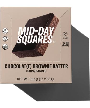 Mid-Day Squares Brownie Batter Bars 33g each 4 Packs (48 Squares) | Made with Real Chocolate 6g Plant Protein 4g Fiber Gluten Free Certified Vegan Brownie Batter 12 Count (Pack of 4) - Buy Online on GoSupps.com