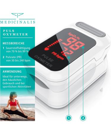 Buy Medicinalis Pulsoximeter - Accurate Finger Pulse Oximeter with Heart Rate & SPO2 Display - OLED One Touch Operation Long Battery Life - International Shipping Available - Buy Online on GoSupps.com