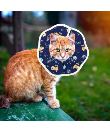 Amabro Small Cat Cone Collar Soft Kitten Recovery Cone Adjustable Protective Pet Cone Collar Fasteners Collars Kitten Wounds Not Block Vision Dogs Puppies(M Size) - Buy Online on GoSupps.com