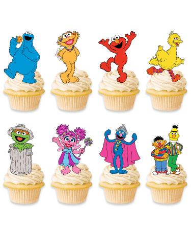 48 Pcs Friends Street Cupcake Toppers for Birthday Decorations Cute Cake Topper Party Decorations