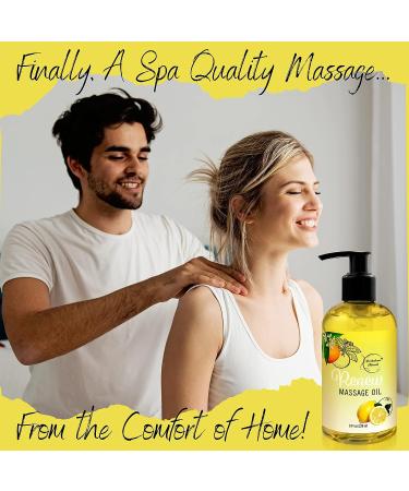 Renew Massage Oil with Orange, Lemon & Peppermint Essential Oils - Ideal for Full Body, Massage Therapy & Home Use | Almond, Grapeseed, & Jojoba Oils by Brookethorne Naturals - Buy Online on GoSupps.com
