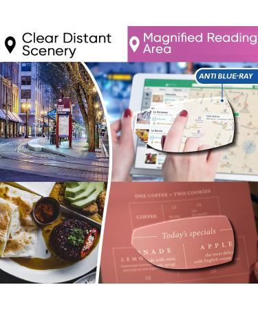 Buy Missfive Premium Bifocal Reading Glasses for Women - Blue Light Blocking Trendy Dual-use Readers with Metal Spring Hinge & Hard Case - 2.0x Bifocal Eyewear - Buy Online on GoSupps.com