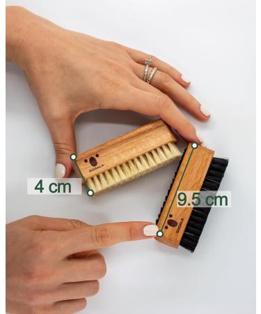Eco-Friendly Double-Sided Hand & Nail Brush - FSC Beech Wood Ergonomic Design Made in Germany - Quoala Wild Boar Bristles for Deep Cleaning Manicure & Pedicure - Buy Online on GoSupps.com