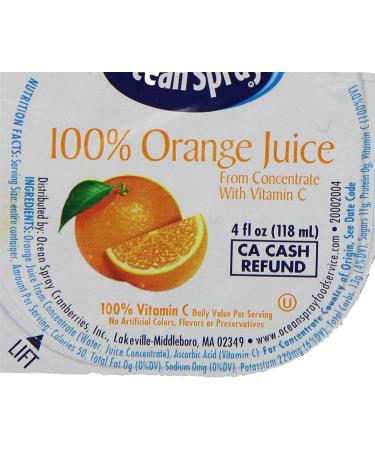 Ocean Spray 100% Orange Juice 4 fl oz Cup - Pack of 48 | Refreshing Citrus Drink - Buy Online on GoSupps.com