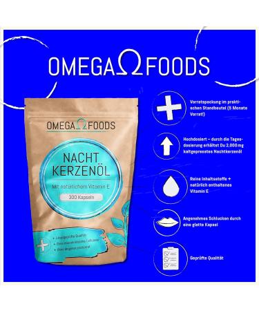 Buy Nighting Cup Oil Capsules - 300 High-Dose 2000mg | Natural Vitamin E & Omega 6 for Skin Health | International Shipping Available - Buy Online on GoSupps.com