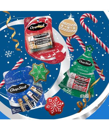 ChapStick Holiday Collection Lip Balm Variety Gift Box - Pack of 5 - 0.15 Oz | Festive Holiday Lip Care Set - Buy Online on GoSupps.com