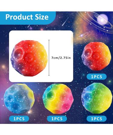 LOVICVKEM Jump Ball 7 cm Jumps Rubber Ball Moon Space Super High Bouncing Bounciest Light Weight Foam - Pack Of 4 - Buy Online on GoSupps.com
