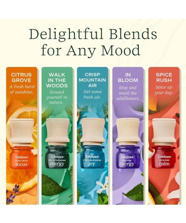 Lifelines Essential Oil Blends 5-Pack Discovery Set - Blended Essential Oils with Precision Pump for Aromatherapy Diffusers - Long-Lasting Scented Fragrance - Joy Calm Focus & Energy Blends Discovery Set 0.10 Fl Oz (Pack  - Buy Online on GoSupps.com