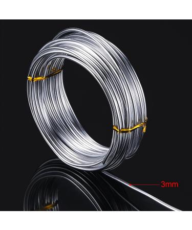 32.8 Feet Aluminum Wire  Wire Armature  Bendable Metal Craft Wire for Making Dolls Skeleton DIY Crafts(Silver  3 mm Thickness) 3 mm Thickness Silver 1 - Buy Online on GoSupps.com