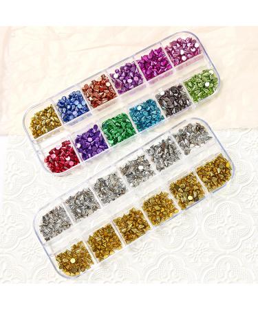 Shop DANNEASY 2 Boxes Punk Nail Charms - 24 Grid Mix-Color Metal Rivet Cone Spikes for Acrylic Nails - Nail Art Studs & Jewels - International Shipping Available - Buy Online on GoSupps.com