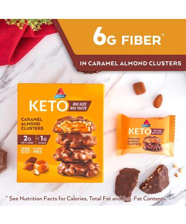 Atkins Keto Caramel Almond Clusters - 8 Count | Keto-Friendly Snack - Buy Online on GoSupps.com