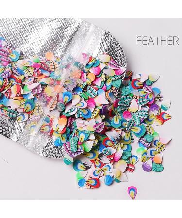 Academyus 1000Pcs Nail Art Slices Fruit Feather Shape Polymer Clay DIY Charms - Pink Medium - Buy Online on GoSupps.com