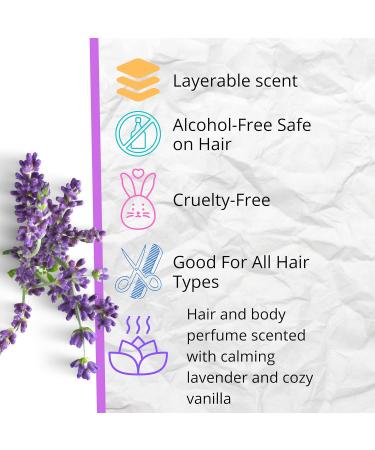 BLUEBYRD Soap Co. Lavender Vanilla Fragrance for Hair and Body | Alcohol Free Hair Perfume | Perfumed Hair and Body Mist -Sweet Vanilla & Relaxing Lavender Scent | Clean Beauty Vegan Free of - Buy Online on GoSupps.com