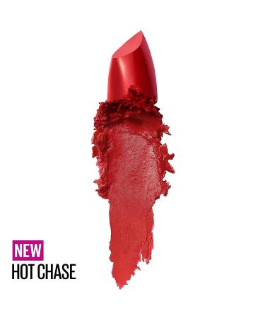 Maybelline Color Sensational Lipstick - Cream Finish, Hydrating Nude Pink Red Plum Lip Color - Hot Chase 0.15 oz - Buy Online on GoSupps.com
