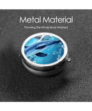 Winter The Dolphin Round Pill Box | 3 Compartment Travel Organizer | Portable Pill Box for International Shipping - Buy Online on GoSupps.com
