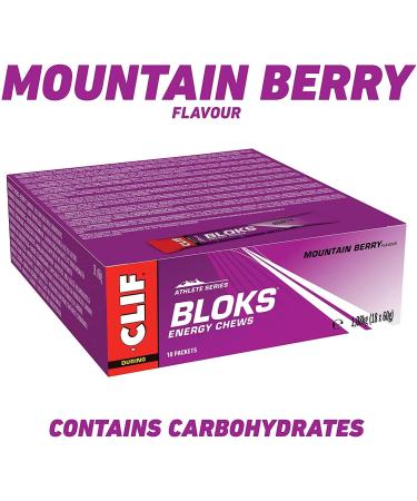 Clif WOWOOO SHOT BLOKS Energy Chews 18x Mountain Berry Flavours - Buy Online on GoSupps.com