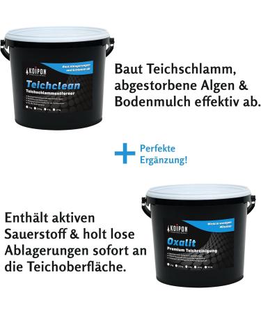 Koipon Teichclean 1 kg - Effective Pond Sludge Remover for Fish & Garden Ponds | Biological Cleaning of Leaves Mud & Deposits - Buy Online on GoSupps.com