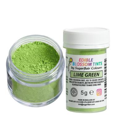 Sugarflair Lime Green Food Colouring Powder Dust Use on Cake Surfaces Decorations or Colour Sugarpaste Fondant Icing Chocolate Buttercream Royal Icing Macarons and More! - 5g