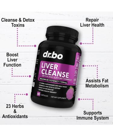 Colon & Liver Cleanse Detox Support - Natural Bowel Cleanser for Bloating & Constipation Relief - Milk Thistle Dandelion Capsules - Buy Online on GoSupps.com