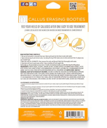 Onyx Pro Spa Callus Erasing Booties - Unisex Foot Care for Smooth Feet - Buy Online on GoSupps.com