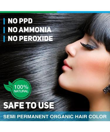Buy Certified Organic Dark Brown Hair Color - Chemical & Allergy Free No Ammonia 100gm Pack of 2 for Men & Women - Vegetal Safe Bio Natural Hair Dye - Buy Online on GoSupps.com