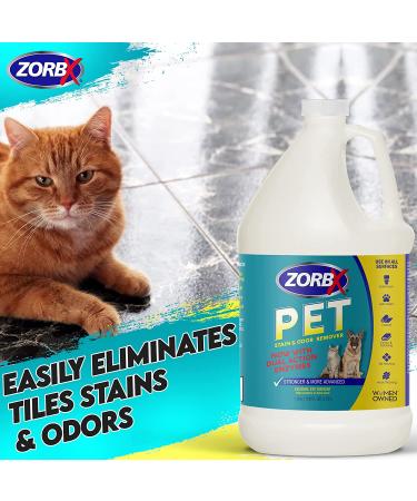 ZORBX Pet Stain and Odor Eliminator - Natural Enzymes Neutralize Strong Pet Odors | 128oz Carpet Cleaner Spray - Buy Online on GoSupps.com