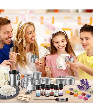 Haccah Complete Candle Making Kit - DIY Arts and Crafts Supplies for Adults & Kids | Wax, Wicks, Scents, Dyes, Melting Pot & Candle Tins - Buy Online on GoSupps.com