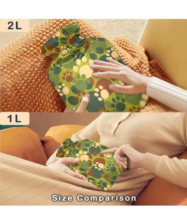 Naanle Camouflage Cat's Paw Heat Bottle 1L with Cover | Hot Water Bottle for Bed & Pain Relief | Heat & Cold Therapy - Buy Online on GoSupps.com