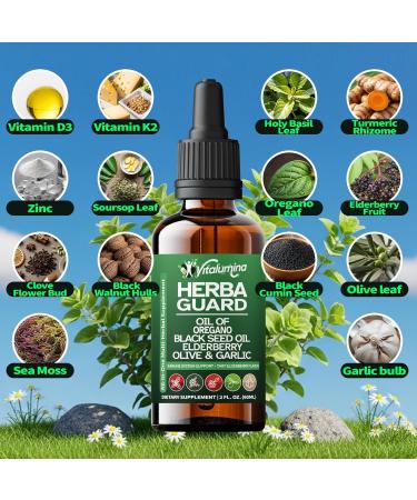 Organic Oregano Oil Drops Alcohol-Free Liquid Herbal Supplement with Vitamin D3 K2 Zinc & Herbal Blend Plant-Based Immune & Antioxidant Support Vegan Non-GMO 2 fl oz - Buy Online on GoSupps.com