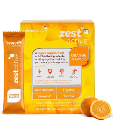 Revive Active Zest Active | 25 Active Ingredients in One Daily Sachet | 30 Day Supply | Supports Energy Immune System Brain & Muscle Function