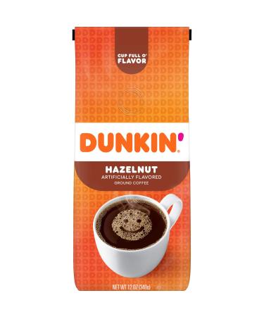 Dunkin' Hazelnut Flavored Ground Coffee, 12 Ounces