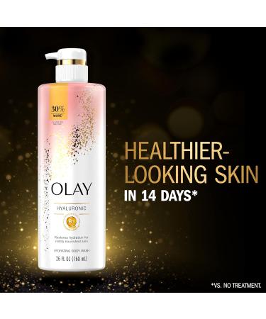 Olay Cleansing & Nourishing Body Wash - Vitamin B3, Hyaluronic Acid - 26 fl oz (Pack of 4) - Buy Online on GoSupps.com