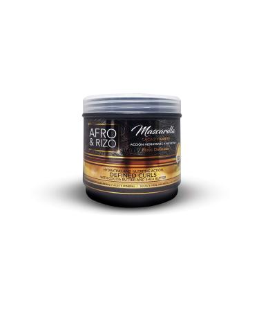 Afro & Rizo Hair Mask - (16 oz/32oz) - Deep Hair Moisturizer - Cocoa Butter  Karite Butter  Parabenes and Mineral Oils - Ideal for Afro  Curls  Wavy and Stressed Hair - Sulfate Free (16oz)