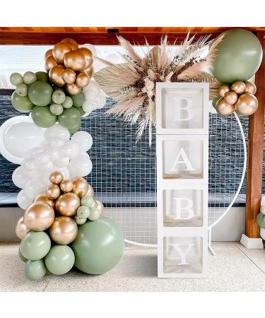 Premium Baby Shower Decorations Kit | Transparent Balloon Boxes with BABY Letters | Gender Reveal & 1st Birthday Party Decor - Buy Online on GoSupps.com