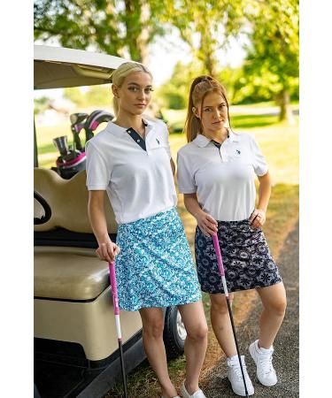 Ekouaer Women's Athletic Skorts - Black Floral, Large | Lightweight Golf Skirts with Inner Shorts, Pocket | Tennis, Running, Workout Sports Skorts - Buy Online on GoSupps.com