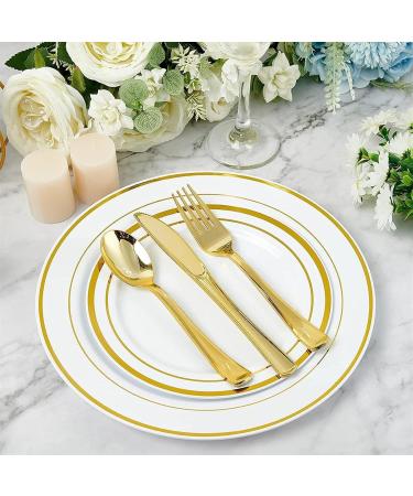 Electroplated Gold Disposable Knives Forks Spoons Birthday Weddings Party Utensils Party Disposable Utensils - Buy Online on GoSupps.com