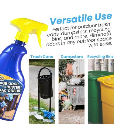 Outdoor Trash Can Odor Eliminator Spray - Freshen and Control Garbage Bin Smells with Ease (500 ml / 16.9 oz) 1 count (Pack of 1) - Buy Online on GoSupps.com