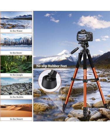 Professional Heavy Duty Camera Tripod for Photography, DSLR, iPhone - Orange | Max Load 15 LB - Buy Online on GoSupps.com