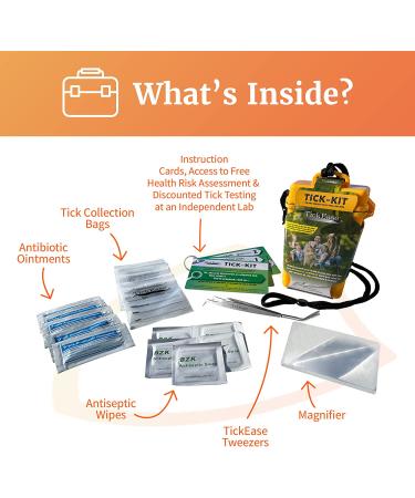 TickEase Tick Removal Kit for Humans & Pets - Tick Tweezers, Magnifier, Antibiotic Ointment & More - Buy Online on GoSupps.com