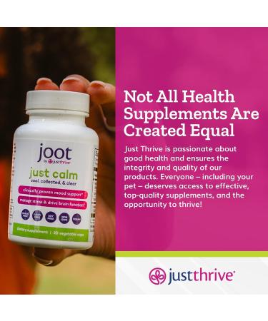 Just Thrive - Just Calm - Cortisol Manager - Calming, Memory, and Mood Support Supplement - Vegan, 30 Calm Capsules 30 Count (Pack of 1) - Buy Online on GoSupps.com