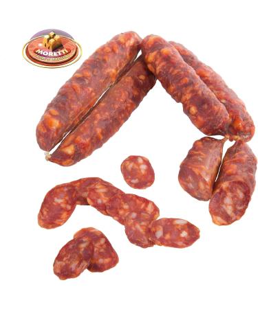 Salami factory Moretti Moretti Traditional Seasoned Sausage 600g 700g Vacuum packed 2 packs Sweet or Spicy with Calabrian Chili Traditionally dried Made in Calabria With Sweet Chili Pepper - Buy Online on GoSupps.com