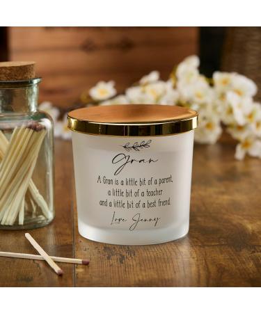 Personalised Large Double Wick Candle Gift for Gran with Sentiment (French Cade Lavender) - Buy Online on GoSupps.com