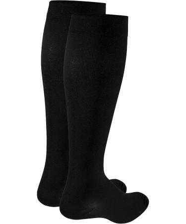 Truform Surgical Stockings 18 mmHg Compression - Knee High Closed Toe Black - Unisex Medium (1 Pair) | International Shipping - Buy Online on GoSupps.com