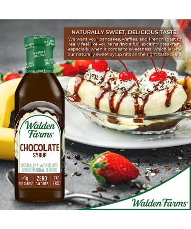 Walden Farms Chocolate Syrup 12 oz - 0g Net Carbs | Keto Friendly, Non-Dairy, Gluten-Free, Sugar-Free | Sweet and Delicious Flavor for Pancakes, Waffles, French Toast | 12 Fl Oz (Pack of 1) - Buy Online on GoSupps.com
